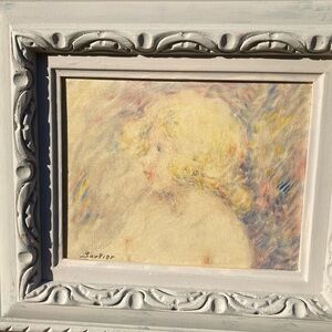 Antique Original Oil by Lucien Boulier (1882-1963) French Artist of Woman